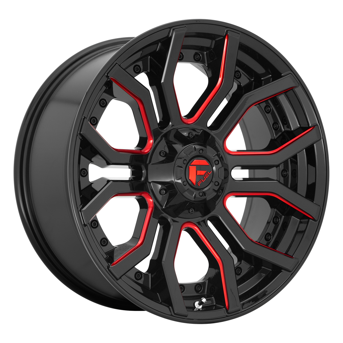 RAGE 20x9 6x135.00/6x139.70 GLOSS BLACK RED TINTED CLEAR (1 mm) - Tires and Engine Performance